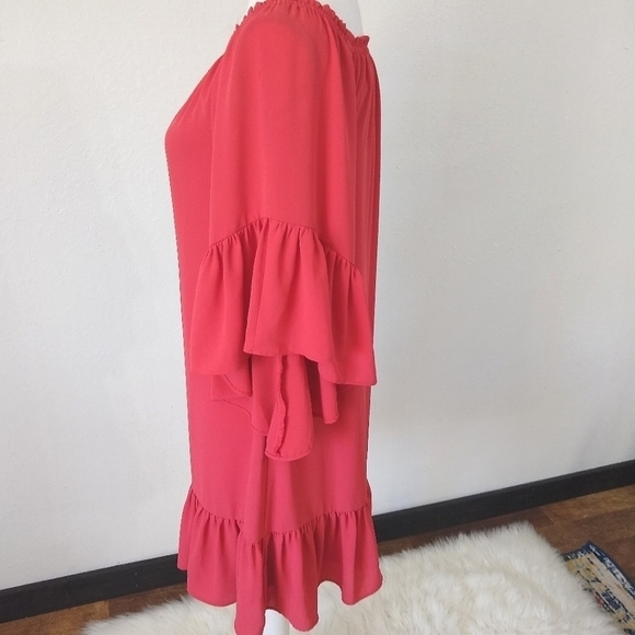 SALE 🛍️ WHBM Flutter Sleeves Midi Dress Womens size XS - Picture 5 of 9